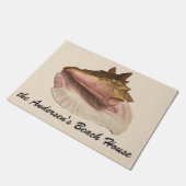 Queen Conch Shell Seashell, zeeleven Deurmat (Schuin)