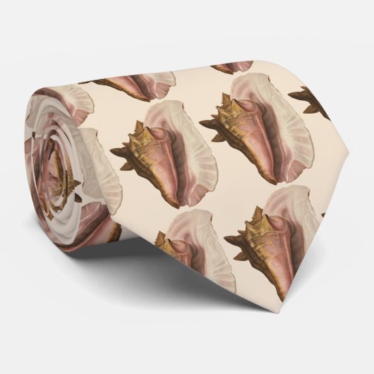 Queen Conch Shell Seashell,  zeeleven Stropdas (Opgerold)