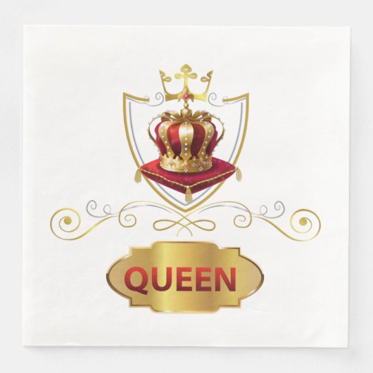 Queen Crown Servet (Voorkant)