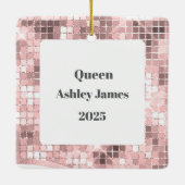 Queen Custom Photo Christmas Ornament (Achterkant)