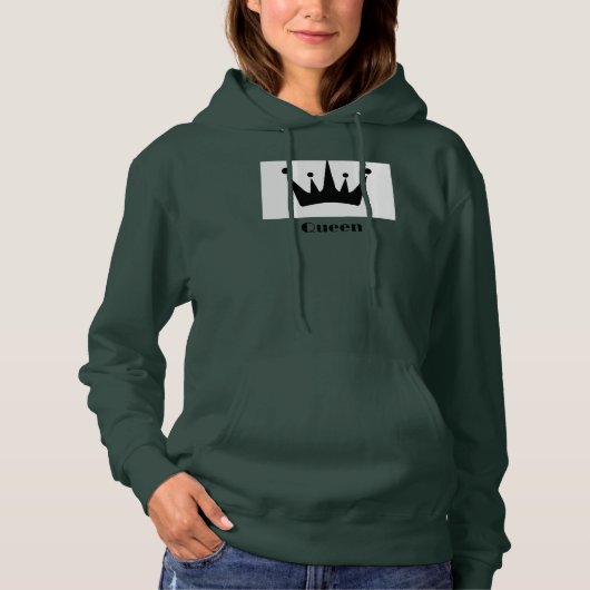 Queen Custom Text Crown Image Sweat - shirt à capu (Devant)