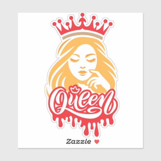 Queen Design – Elegant Royal Crown Sticker (Vel)