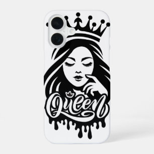 Queen Design – Elegante Koninklijke Kroon iPhone 16 Hoesje