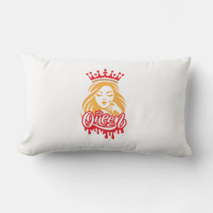 Queen Design – Elegante Koninklijke Kroon Typograf Kussen
