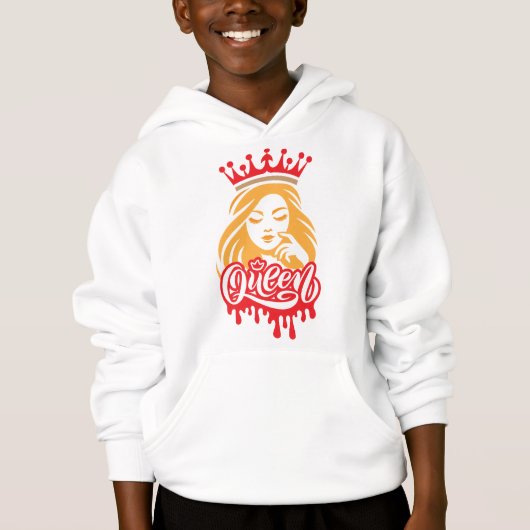 Queen Design – Typographie élégante de couronne ro (Devant)