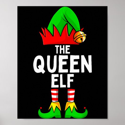 Queen Elf Matching Family Christmas Women Poster (Voorkant)
