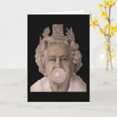 Queen Elithabeth England Uk bubblegum Kaart (Gele Bloem)