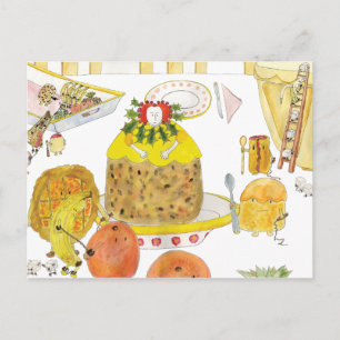 Queen Elizabeth 1 Funny Cake History Cartoon Art Briefkaart