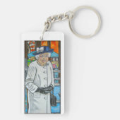 Queen Elizabeth At Paddington Station Sleutelhanger (achterkant)