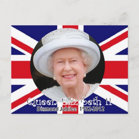 Queen Elizabeth Diamond Jubilee briefkaart (Voorkant)
