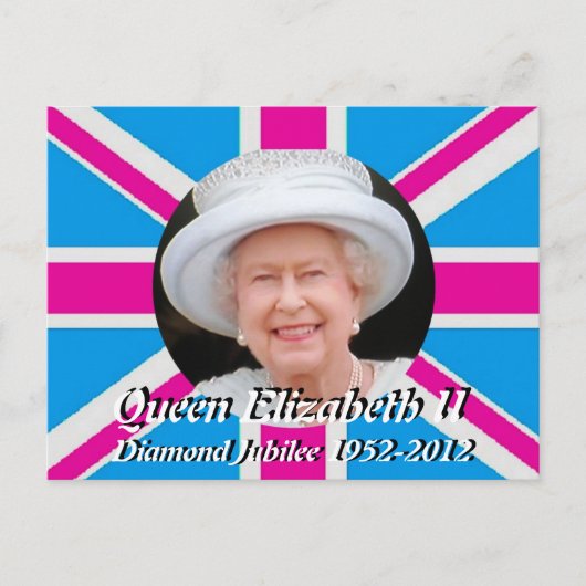 Queen Elizabeth Diamond Jubilee briefkaart (Voorkant)