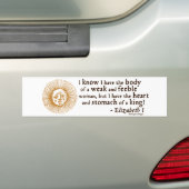 Queen Elizabeth I Tilbury Quote Bumpersticker (Op auto)