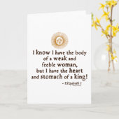 Queen Elizabeth I Tilbury Quote Kaart (Gele Bloem)