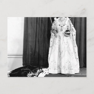 Queen Elizabeth II Wearing Her Coronation Briefkaart