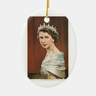 Queen Elizabeth Keramisch Ornament