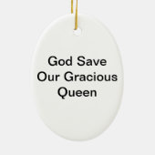 Queen Elizabeth Keramisch Ornament (Achterkant)