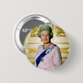 Queen Elizabeth Ronde Button 5,7 Cm (Voorkant /achterkant)