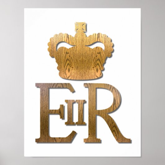 Queen Elizabeth Royal Crown Poster (Voorkant)