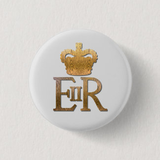 Queen Elizabeth Royal Crown Ronde Button 3,2 Cm