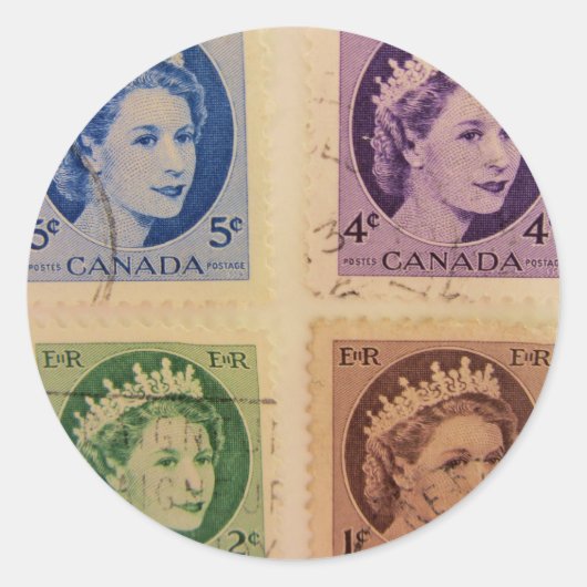 Queen Elizabeth  Stamps Stickers (Voorkant)