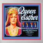 Queen Esther  Crate Label Poster (Voorkant)