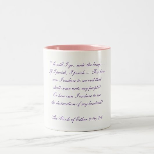 "Queen Esther's Courage" Coffee/Tea Mok (Center)