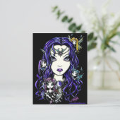 Queen Fae Dark Faery Goddess briefkaart (Staand voorkant)