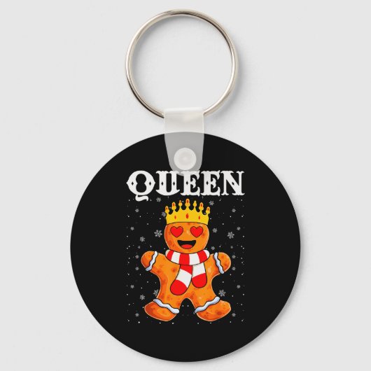 Queen Gingerbread Merry Christmas Matching Family Sleutelhanger (Voorkant)