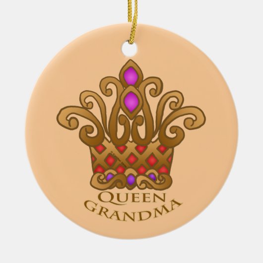 Queen Grandma Keramisch Ornament (Voorkant)