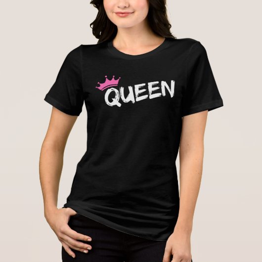 Queen Graphic Design Tri-Blend Shirt (Voorkant)