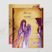 QUEEN GUINEVERE, bruin perkament Kaart (Voorkant / Achterkant)