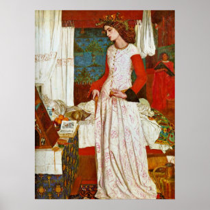 Queen Guinevere door William Morris Poster