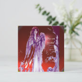 QUEEN GUINEVERE Red Paars Fantasy Kaart (Staand voorkant)