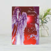 QUEEN GUINEVERE Red Paars Fantasy Kaart (Staand voorkant)