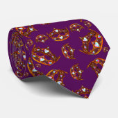 Queen Hearts Gold Crown Tiara motif violet cravate (Roulé)