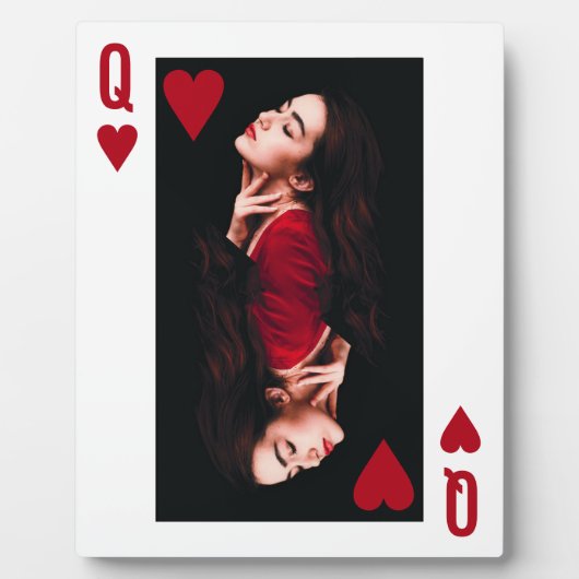 Queen Hearts Jeu Carte Saint Valentin Plaque photo (Devant)