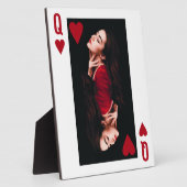 Queen Hearts Jeu Carte Saint Valentin Plaque photo (Côté)