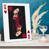 Queen Hearts Jeu Carte Saint Valentin Plaque photo (Côté)