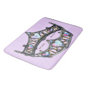 Queen Hearts Silver Crown Tiara roze lila bad Badmat (Gekanteld)