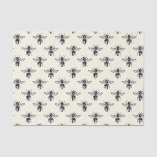 Queen Honeybee Apiary Pattern Natuur Lover Tissuepapier (Voorkant)