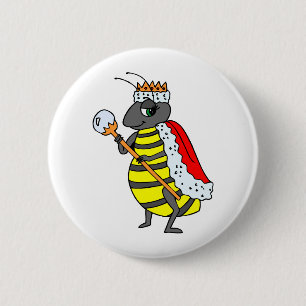 Queen Honeybee Diva Cartoon Ronde Button 5,7 Cm