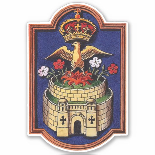 Queen Jane Seymour Royal Badge Phoenix Sticker (Voorkant)