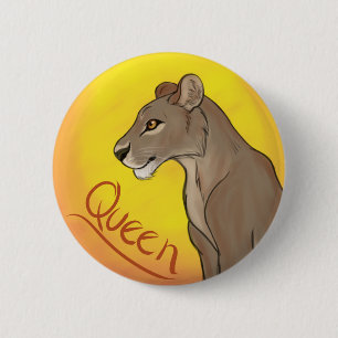 Queen Lioness Ronde Button 5,7 Cm