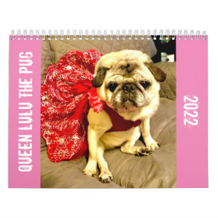 Queen Lulu the Pug 2022 Agenda Kalender