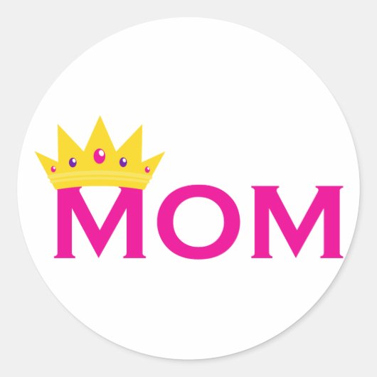 Queen Ma Ronde Sticker (Voorkant)