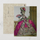 Queen Marie Antoinette ~ Carte postale / Invitatio (Devant / Derrière)