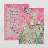 Queen Marie Antoinette - Invitations / RSVP (Devant / Derrière)