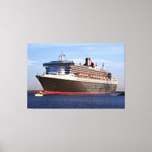 Queen Mary 2 Cruise Ship Canvas Afdruk (Voorkant)