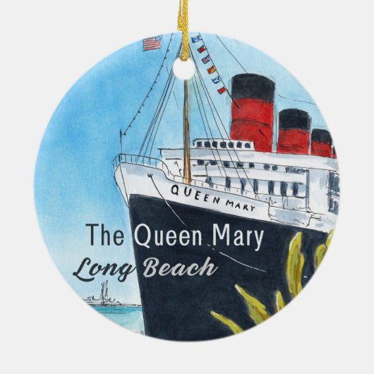 Queen Mary Long Beach Ornament (Achterkant)