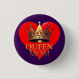 QUEEN MOM RONDE BUTTON 3,2 CM